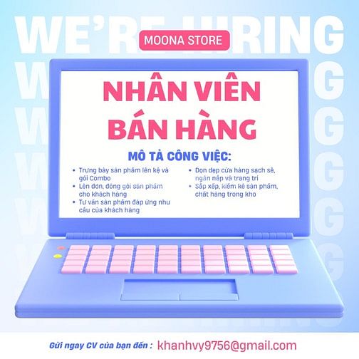 🔅 Việc làm Parttime / Fulltime nhân viên nam bán hàng tại Shop quận 6