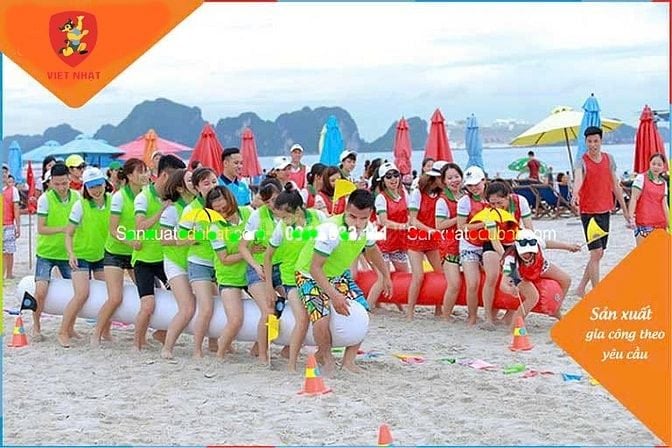 cho thuê ống phao hơi , trụ hơi chơi team building 