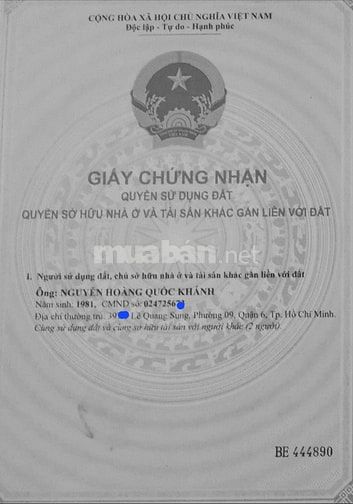 Xuất cảnh cần bán gấp nhà nở hậu