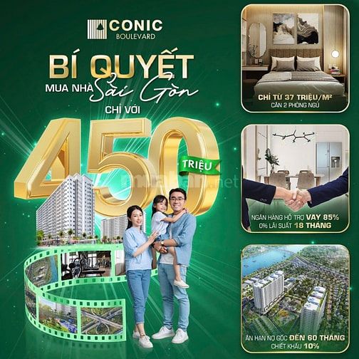 Bán Căn Hộ KDC Conic Boulevard Huỳnh Bá Chánh,Tân Kiên,Bình Chánh