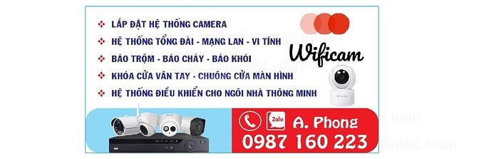 Dịch vụ lắp đặt Camera tận nơi (Mức độ dễ)