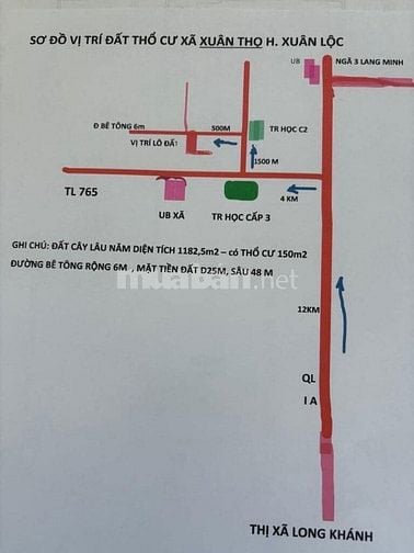 Cần bán lô đất đẹp, vị trí vàng tại Xuân Thọ, Xuân Lộc, Đồng Nai