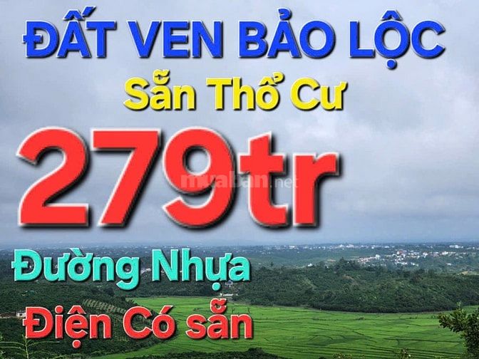 Đất nền Thổ cư sẵn 100m2 tại Di Linh, Tỉnh Lâm Đồng