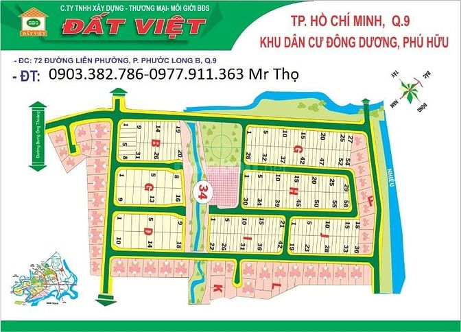 Chính chủ cần bán lô đất biệt thự dự án KDC Đông Dương giá 29tr/m2