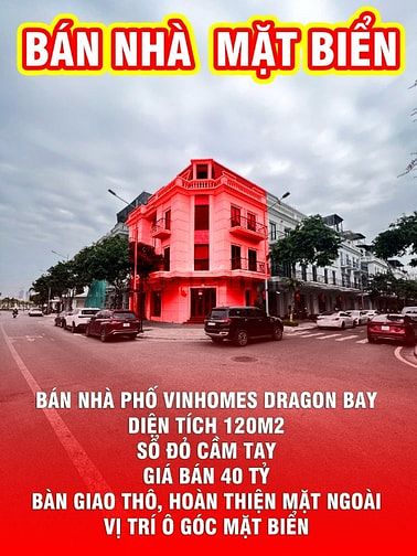 Cần bán căn nhà phố mặt biển dự án Vinhomes Dragon Bay Hạ Long, Quảng 