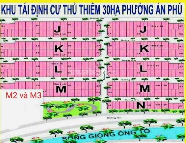 Bán nền M2 tái định cư 30 ha An Phú 