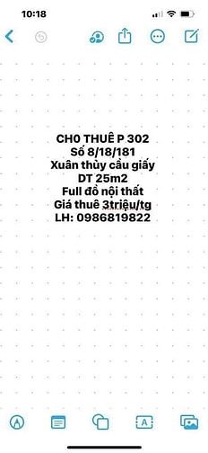 Cho thuê phòng trọ giành cho sinh viên nữ 