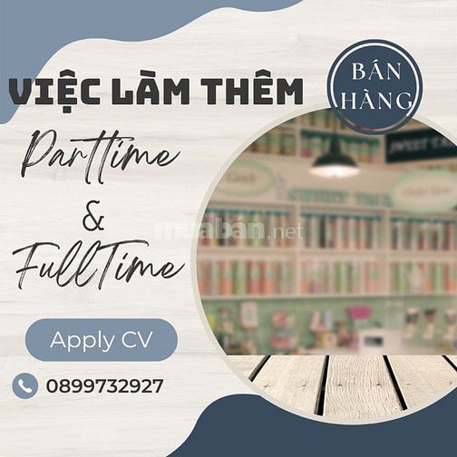 Việc làm bán hàng thời vụ/parttime/fulltime dịp cận Tết quận 12