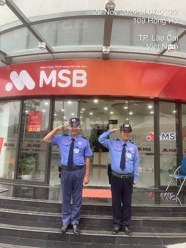 Nam bảo vệ các phòng giao dịch ngân hàng MSB chi nhánh  HCM