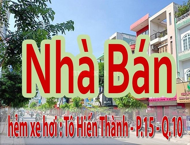 Bán Nhà hẻm xe hơi : Tô Hiến Thành P.15 Q.10 - dt:4,6x13,5m trệt 1 lầu