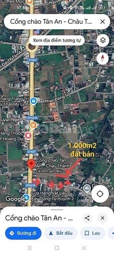 Bán 1000m2 đất lúa Hoà Phú đường đan 3m