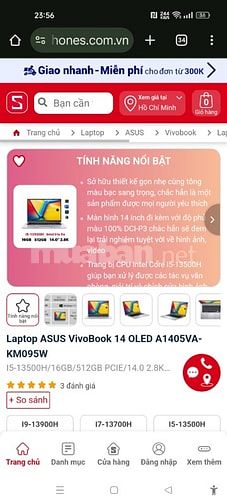 BÁN LAPTOP  ASUS VIVOBOOK 14 OLD Ạ VA- KM 095 W