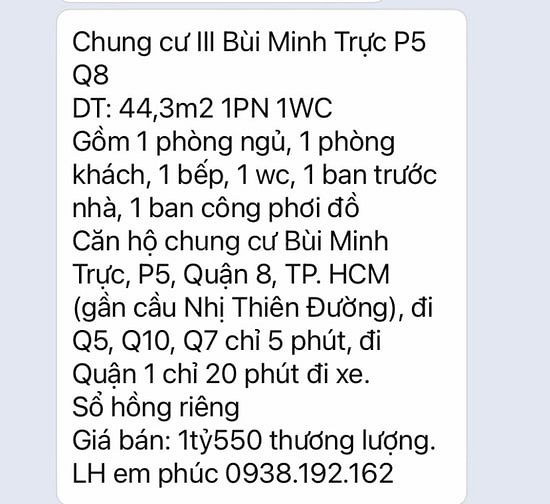 Chính chủ Bán cc III Bùi Minh Trực . Liên hệ theo số đt trong tin đăng