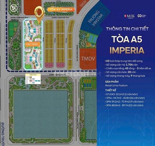 IMPERIA CỔ LOA, giá từ 79trđ/m2  HT Vay 70%  HSLS 0%