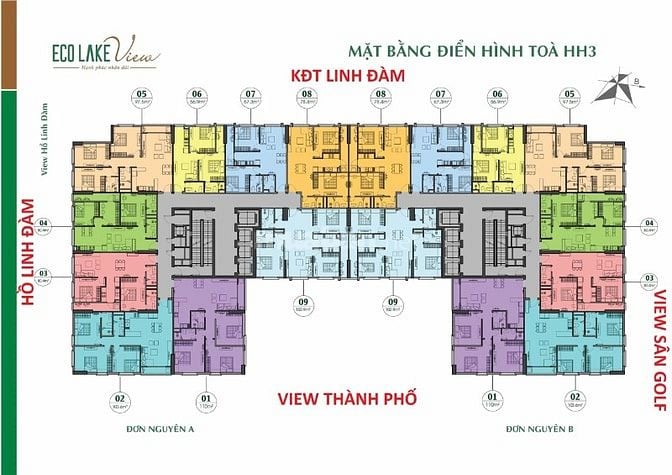 Căn hộ Eco lake View  32 Đại Từ, Đại kim, Hoàng Mai 