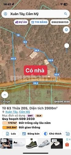 2000m2 Bảo Bình Có Thổ Cư Có nhà điện nước đấy đủ 