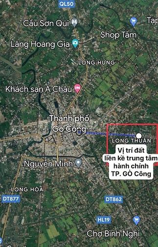 Chính chủ 96m2 Đất đô thị SHR đường XE TẢI tp Gò Công chỉ 330tr