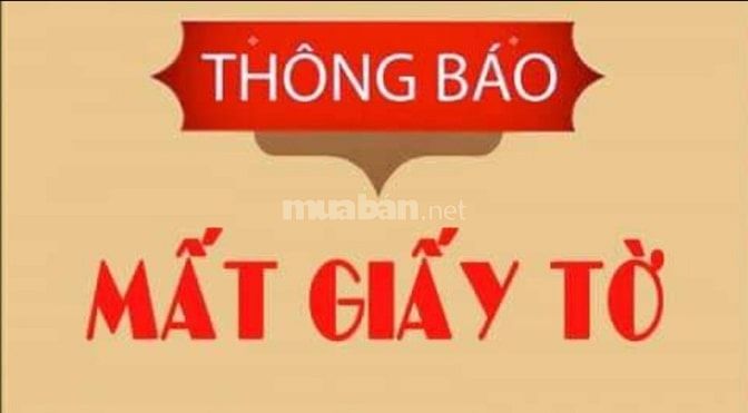 THÔNG BÁO MẤT GIẤY TỜ BỘ PHỤ LỤC HỢP ĐỒNG THUÊ NHÀ 