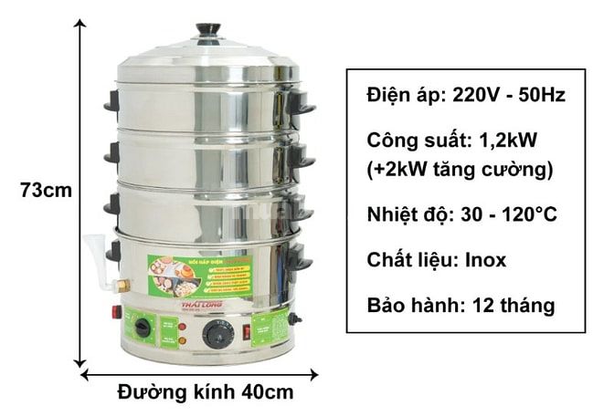 Bán lại giá rẻ nồi hấp bánh bao bằng điện 3 tầng mới tinh.