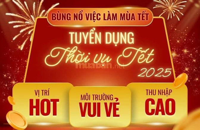 Bổ Sung NV Trung Tuổi/ Sinh Viên Làm Bán Hàng/Tạp Vụ/Giao Hàng/ Bảo Vệ