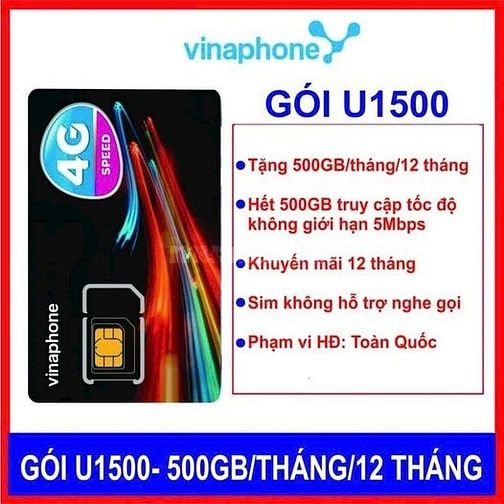 Phá giá thị trường 750k/SIM Data Vinaphone 500Gb Data tốc độ cao mỗi t