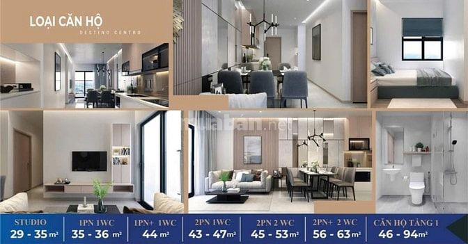 Căn hộ Destino Centro gần Trung Tâm  Bình Chánh - Tổng Giá Từ 1 tỷ