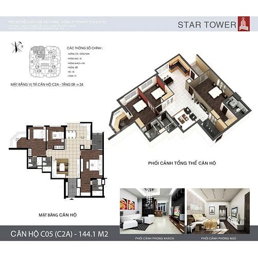 Nhà em cần bán gấp căn hộ 145m2, 3PN full mới CC  Star Tower giá 9 tỷ