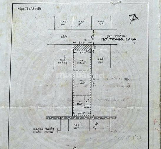 Bán nhà hẻm 3m ra gần HXH Nơ Trang Long🎋 DT 3,5 x 12,5m 🎋 CN 40m2