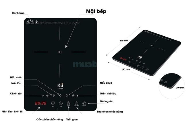 Bán Bếp điện từ đơn KUCHEN KU MI928