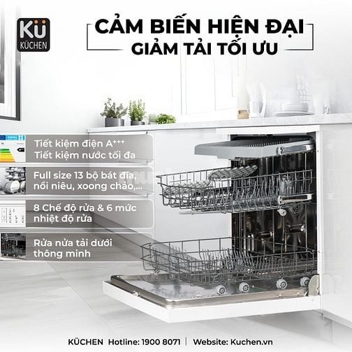 Máy rửa chén nhập Thổ Nhĩ Kỳ Kuchen KU 80356