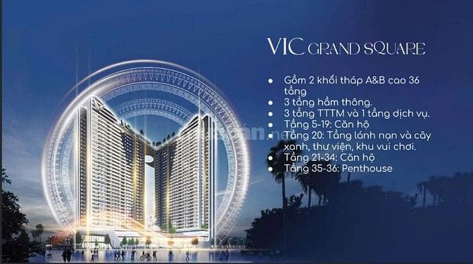 Bán duy nhất 1 xuất ngoại giao căn hộ Studio cao cấp VIC Grand Square