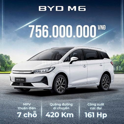 BYD M6- XE 7 CHỖ THUẦN ĐIỆN HIỆU SUẤT CAO