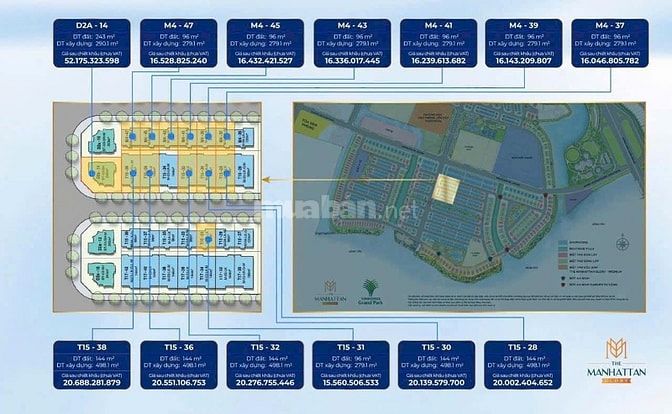 Nhà Phố Manhattan Vinhomes Grand Park Thủ Đức 19 Tỷ 