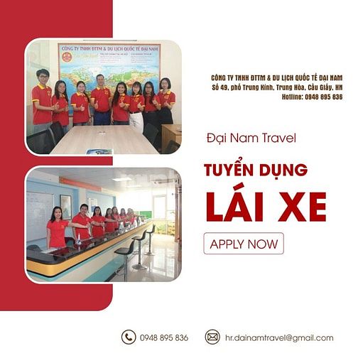 ĐẠI NAM TRAVEL[HÀ NỘI] - TUYỂN 02 LÁI XE 16 CHỖ