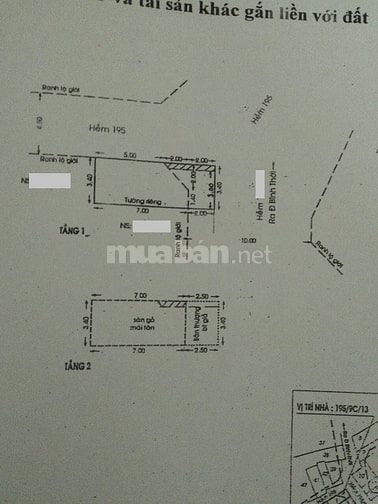 Bán nhà 2hẻm 10m Bình Thới Phường 9 Quận 11 giá 4,3 tỷ - 30,6m2