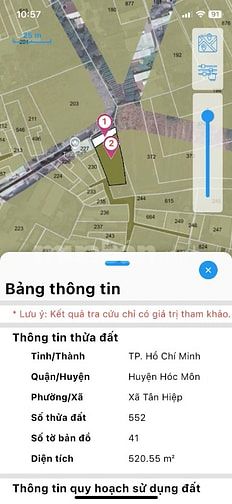 Bán đất xã Tân hiệp Hóc Môn .DT.520m2 có 200m thổ cư Giá 11.5 tỷ 