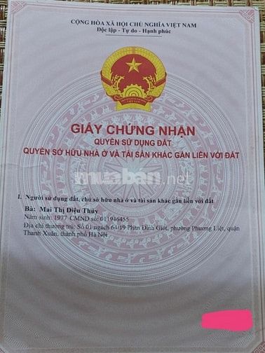 Mảnh đất Đại Mỗ - diện tích vừa đẹp - vừa túi tiền chỉ có 2,95 tỷ