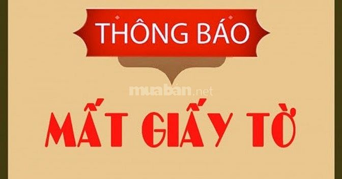 Thông báo mất giấy tờ, đăng tin ngày 23/12/2024