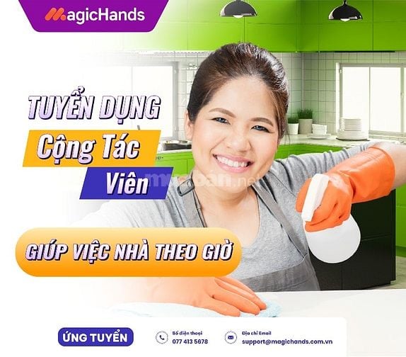 Tuyển cộng tác viên giúp việc nhà theo giờ