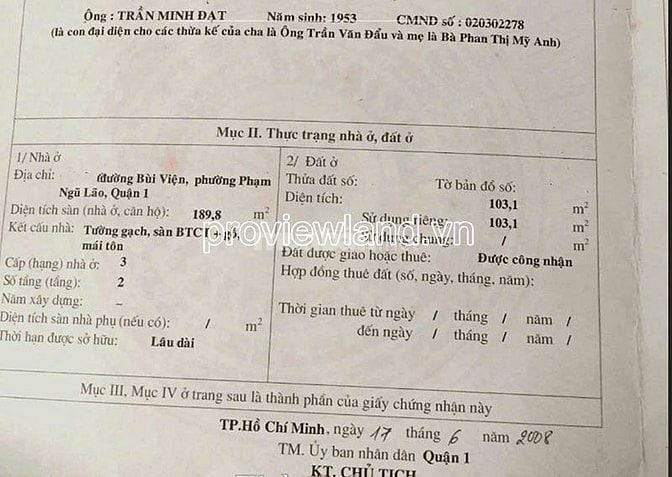 Bán Nhà mặt tiền Bùi Viện, Q1, khu phố Tây, 2 tầng, 7.2x20m, 51 tỷ