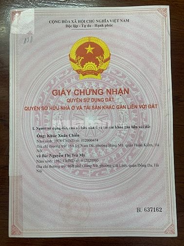 Cần Bán Nhà Gấp: Tại 16 nghách 74 ngõ Thịnh Hào 1 phố Tôn Đức Thắng - 