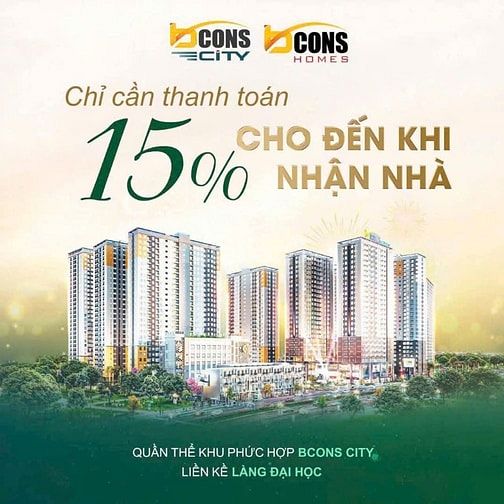 Chỉ 360 Triệu - Sở Hữu Căn Hộ 2 PN Tại Bcons City - LÀNG ĐẠI HỌC TĐ