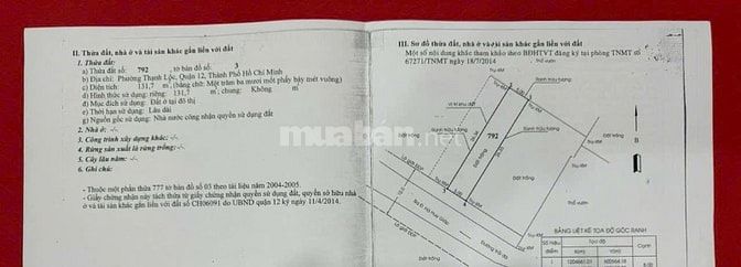 Bán đất ở, mặt tiền đường 12m, phường Thạnh Lộc, quận 12