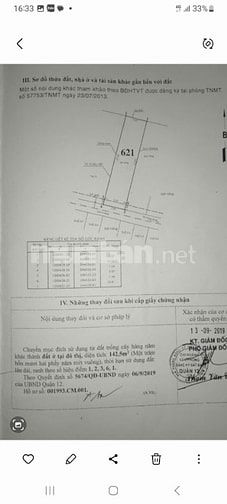 Đất lọt khe  .DT 6x25m .Đã lên thổ cư  143m2 ,hẻm xe hơi 4 chổ 