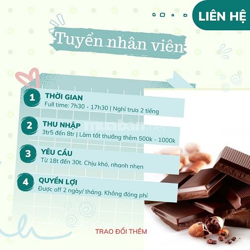 Việc làm full time - Part time sinh viên.