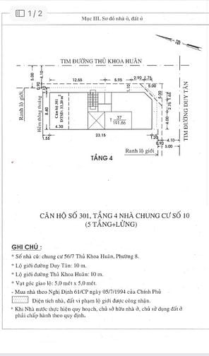 Chung cư 36m2 giá 1.6 tỷ mặt tiền Số 10 Duy Tân P8 Tân Bình