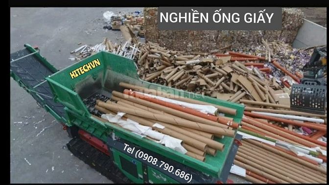 Máy ép giấy vụn, carton, bao bì, tự động lớn Hitechvn