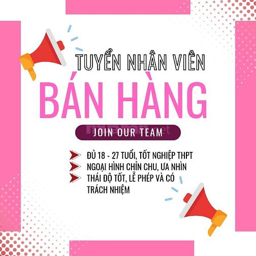 📑 TUYỂN GẤP NHÂN VIÊN NAM BÁN HÀNG CẬN TẾT TẠI MINI SHOP PHÚ NHUẬN 