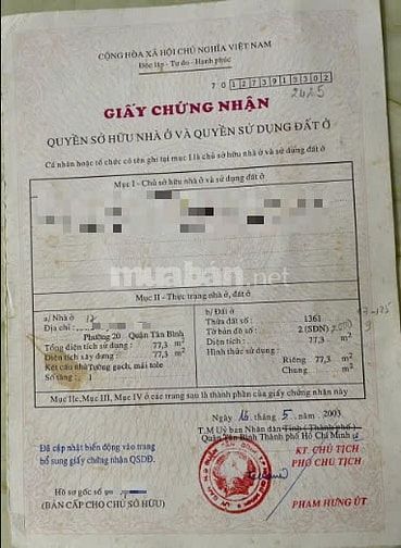 Bán Nhà Hẽm 5m Cách MT Lũy Bán Bích 30m DT: 5x18 1 Lầu 6Phòng Giá 6.5T