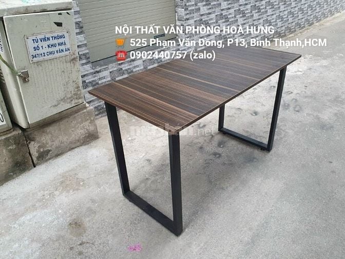 Bộ bàn chân sắt chữ U 1m2 + ghế xoay lưới vuông mới 100%